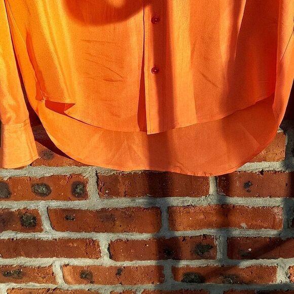 RL orange silk blouse - Picture 5 of 9